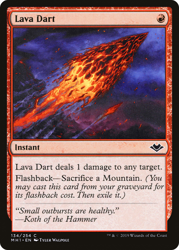 Lava Dart (MH1-134) [Modern Horizons] Foil MTG Single Wizards of the Coast