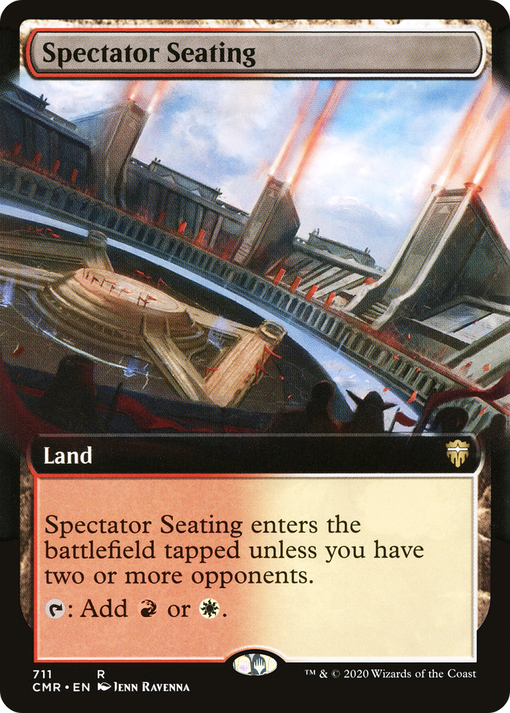 Spectator Seating (CMR-711) [Commander Legends] (Extended Art) Foil MTG Single Wizards of the Coast