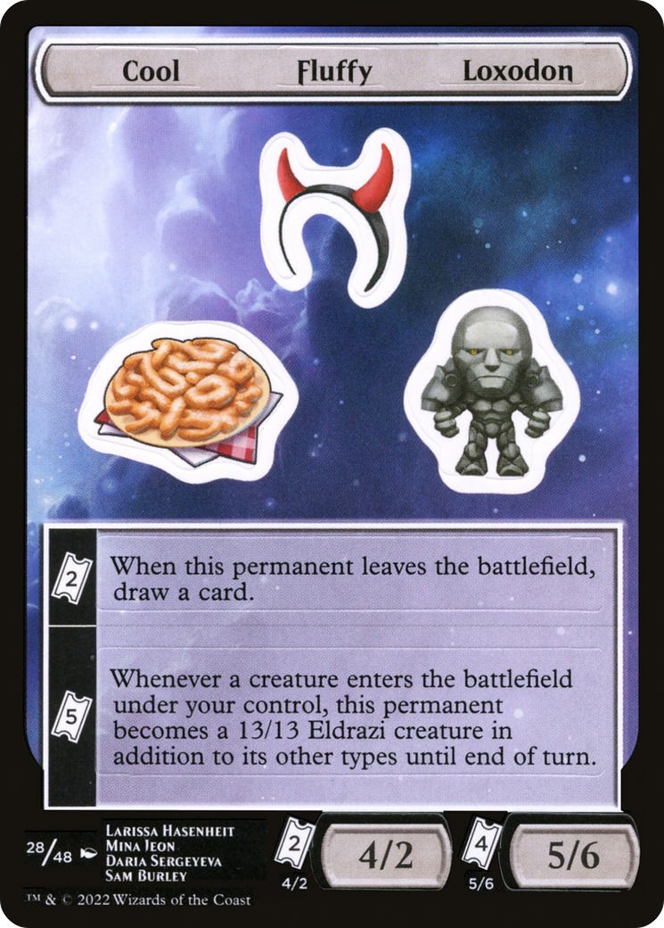 Cool Fluffy Loxodon (UNF-028) [Tokens] Unfinity Sticker Sheets MTG Single Wizards of the Coast
