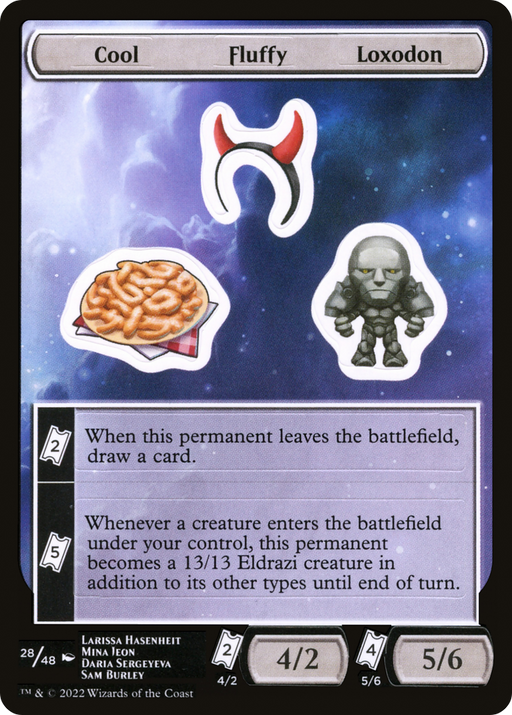 Cool Fluffy Loxodon (UNF-028) [Tokens] Unfinity Sticker Sheets Foil MTG Single Wizards of the Coast