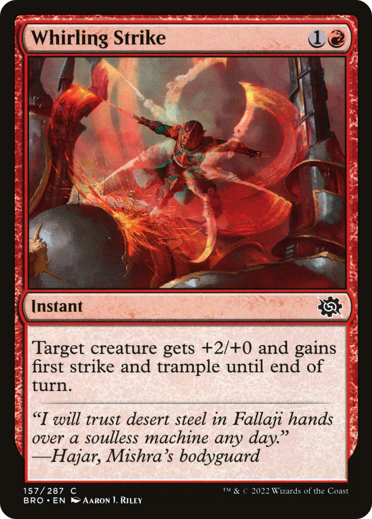 Whirling Strike (BRO-157) [The Brothers' War] MTG Single Wizards of the Coast