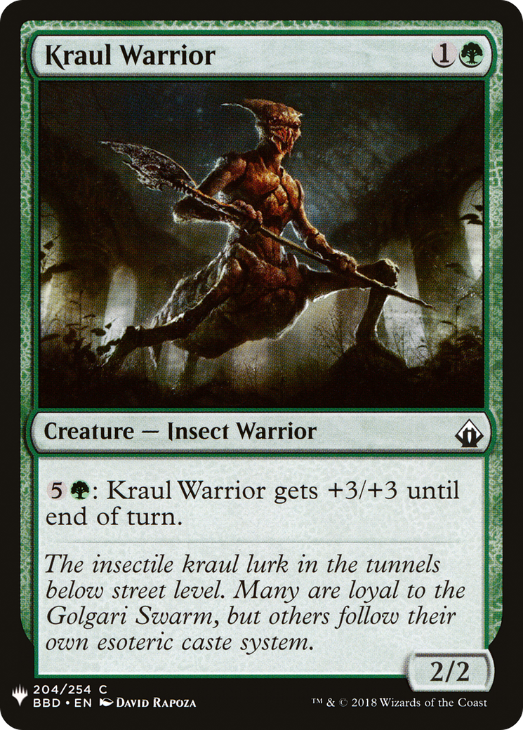 Kraul Warrior (LIST-BBD-204) [Mystery Booster] The List MTG Single Wizards of the Coast