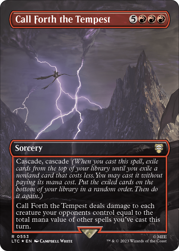 Call Forth the Tempest (Surge Foil) (LTC-553) [Tales of Middle-earth Commander] (Borderless) Foil MTG Single Wizards of the Coast