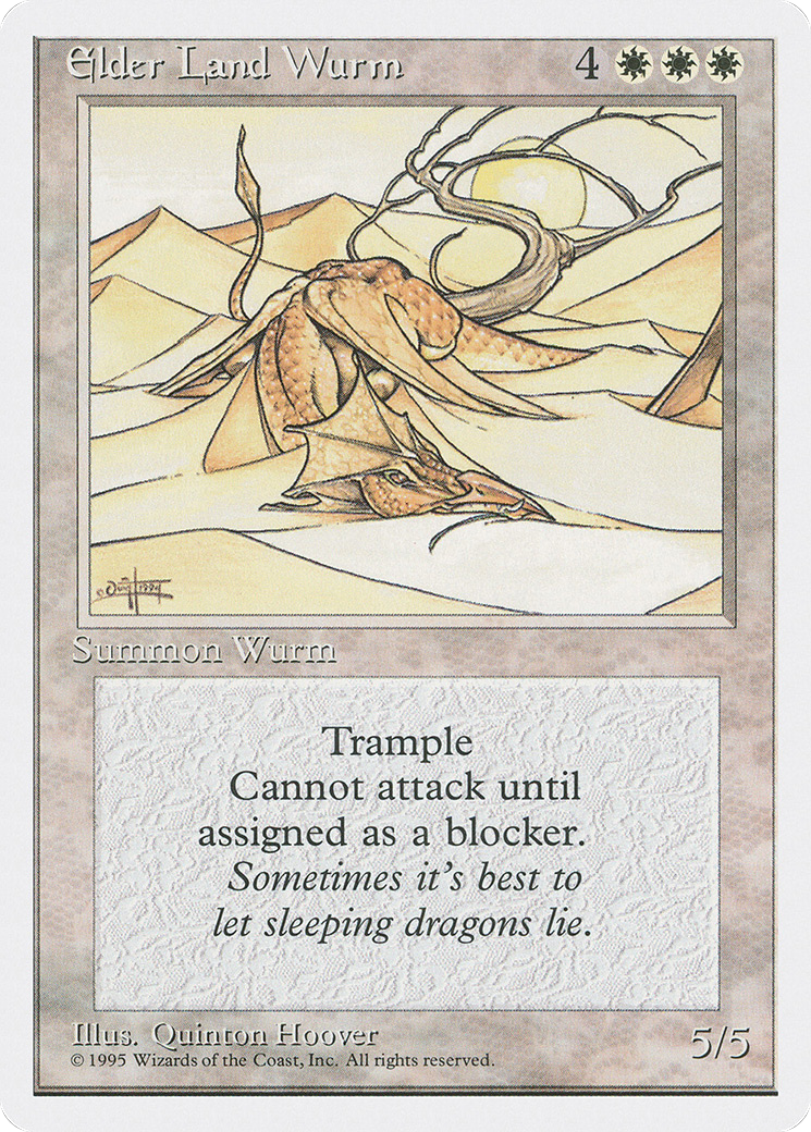 Elder Land Wurm (4ED-024) [Fourth Edition] MTG Single Wizards of the Coast