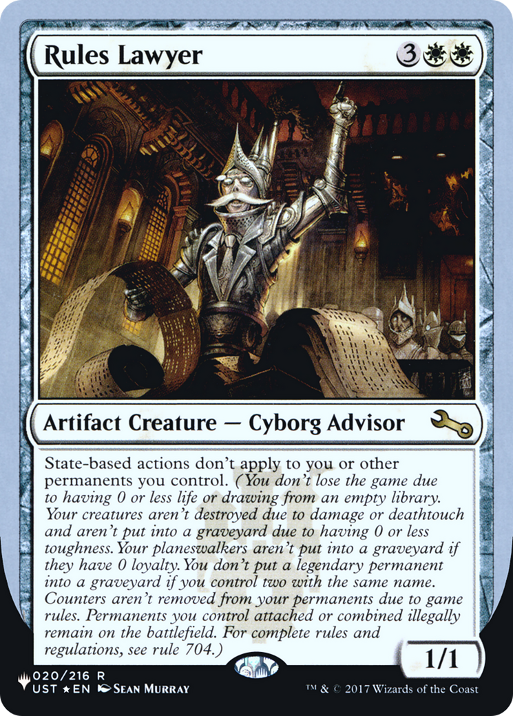 Rules Lawyer (LIST-007) [Mystery Booster] The List (Unfinity Foil Edition) Foil MTG Single Wizards of the Coast