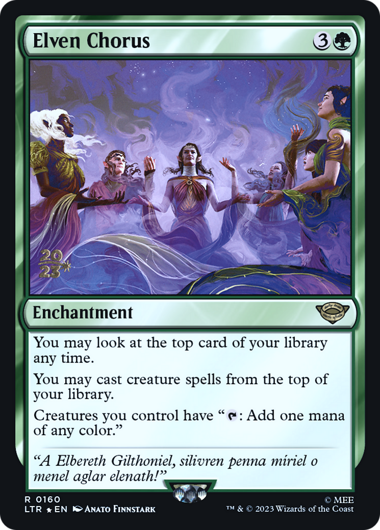 Elven Chorus (PRE-160) [Tales of Middle-earth Promos] Foil MTG Single Wizards of the Coast