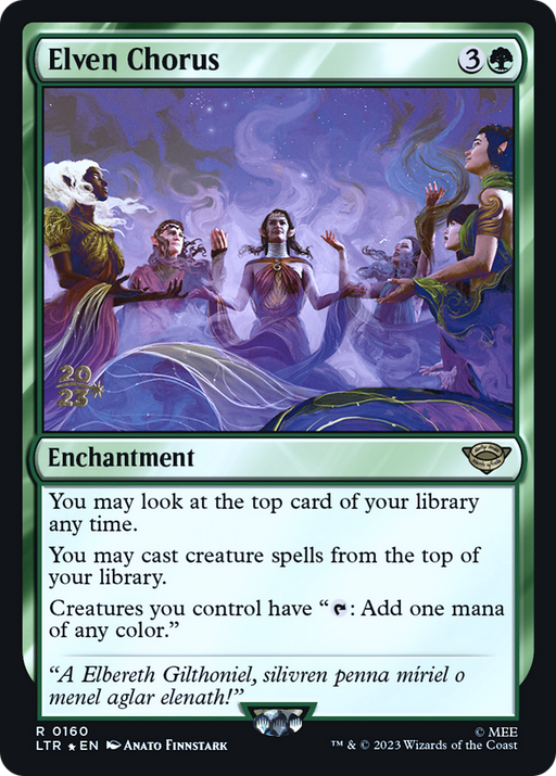 Elven Chorus (PRE-160) [Tales of Middle-earth Promos] Foil MTG Single Wizards of the Coast