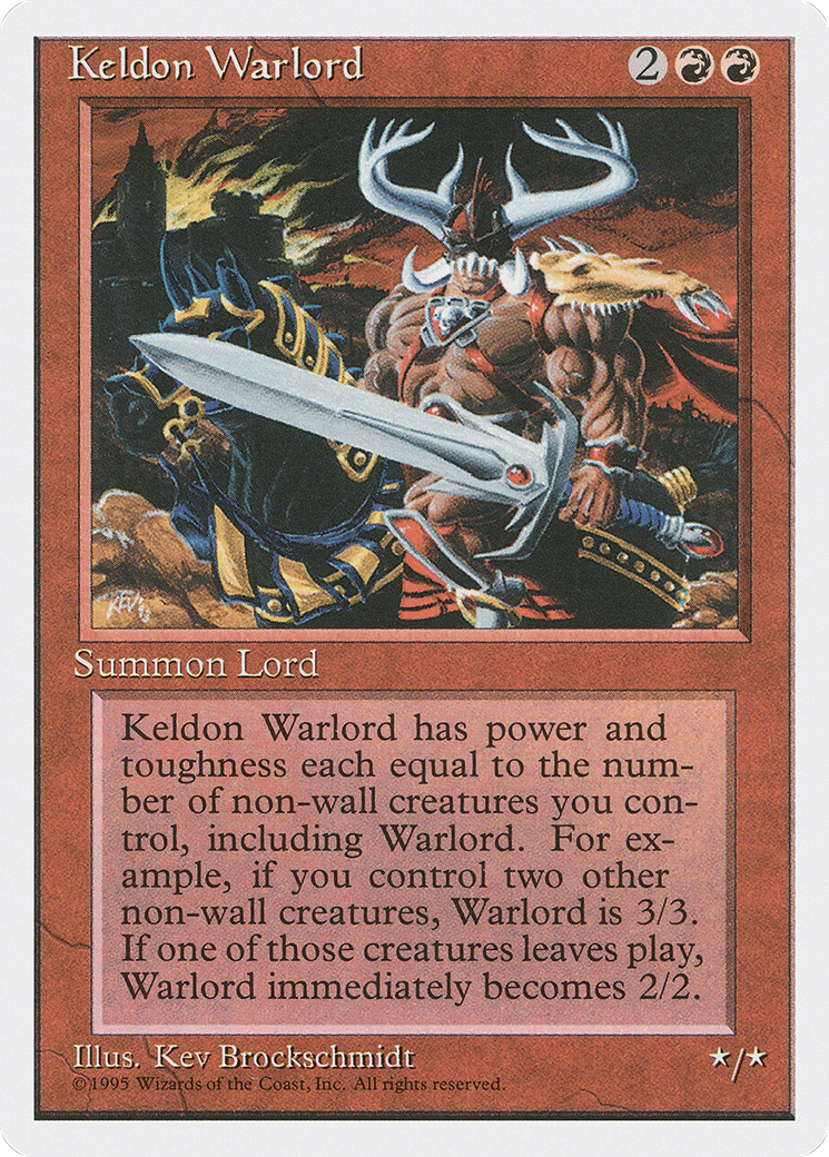 Keldon Warlord (4ED-) [Fourth Edition] MTG Single Wizards of the Coast