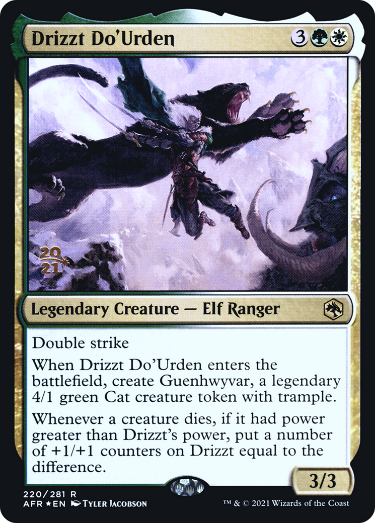 Drizzt Do'Urden (PRE-220) [Adventures in the Forgotten Realms Promos] Foil MTG Single Wizards of the Coast