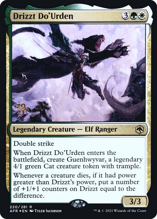 Drizzt Do'Urden (PRE-220) [Adventures in the Forgotten Realms Promos] Foil MTG Single Wizards of the Coast