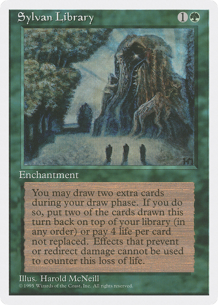 Sylvan Library (4ED-157) [Fourth Edition] MTG Single Wizards of the Coast