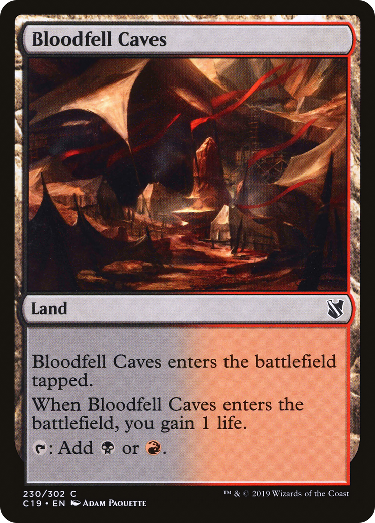 Bloodfell Caves (C19-230) [Commander 2019] MTG Single Wizards of the Coast