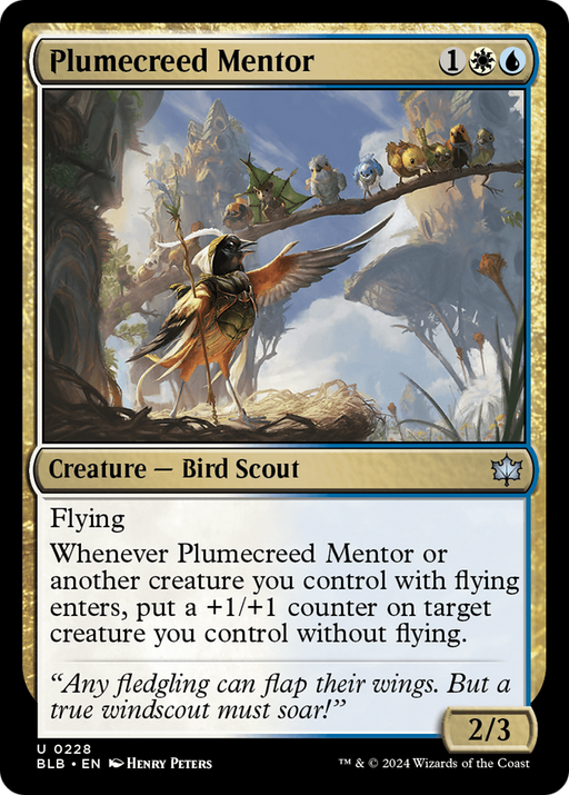 Plumecreed Mentor (BLB-228) [Bloomburrow] Foil MTG Single Wizards of the Coast
