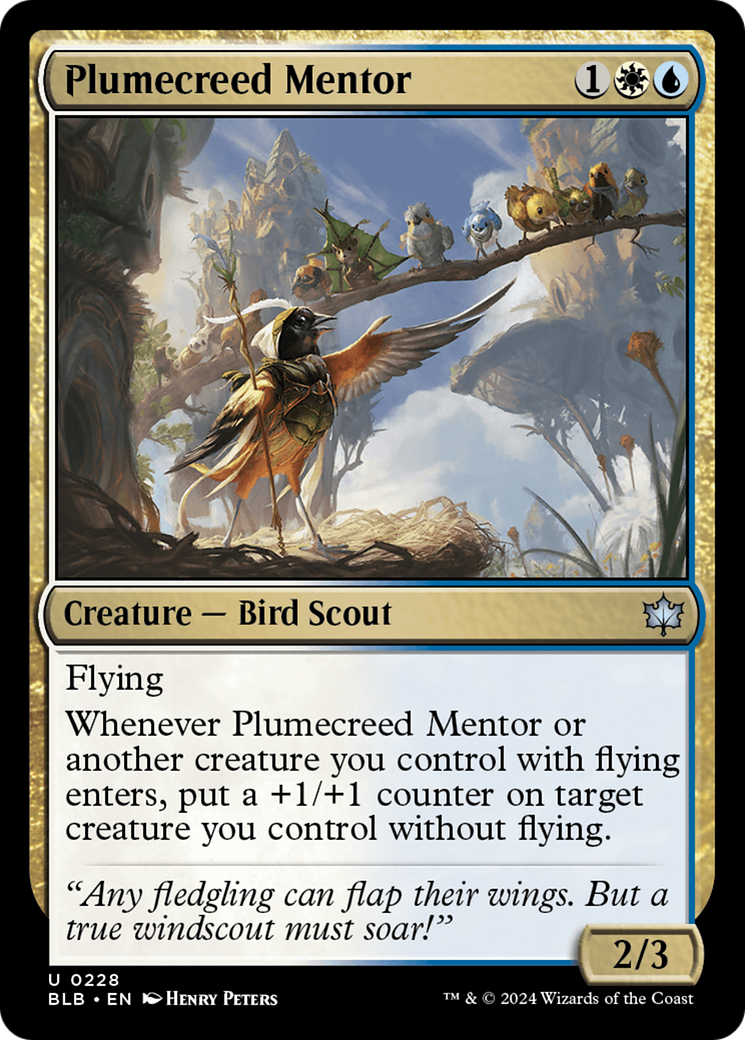 Plumecreed Mentor (BLB-228) [Bloomburrow] MTG Single Wizards of the Coast