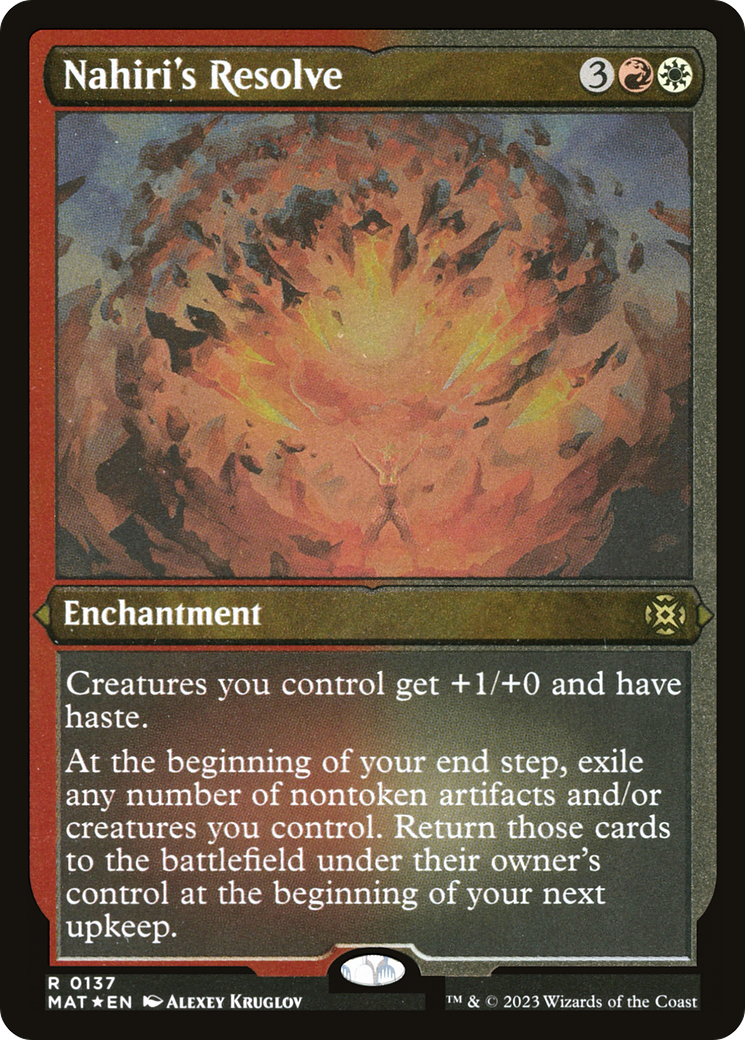 Nahiri's Resolve (MAT-137) [March of the Machine: The Aftermath] Etched Foil MTG Single Wizards of the Coast