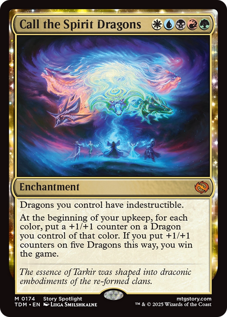 Call the Spirit Dragons (TDM-174) [Tarkir: Dragonstorm] Foil MTG Single Wizards of the Coast