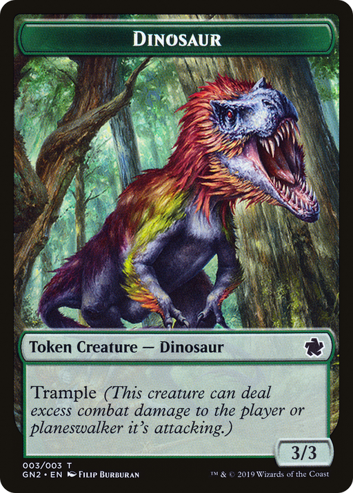 Dinosaur (TGN2-003) [Tokens] Game Night 2019 Tokens MTG Single Wizards of the Coast
