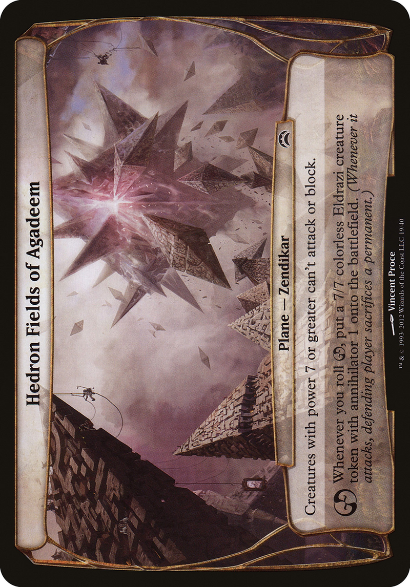 Hedron Fields of Agadeem (Planechase 2012) (OVER-019) [Oversized] Planechase 2012 Planes MTG Single Wizards of the Coast