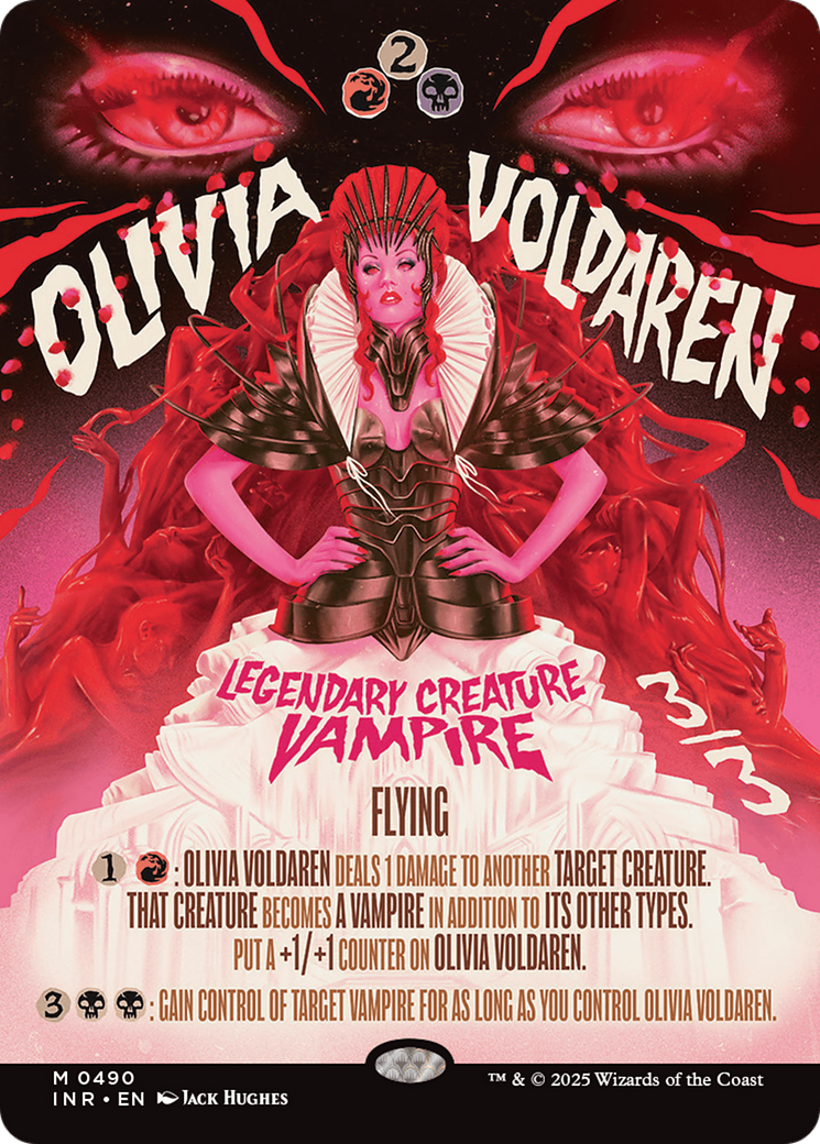 Olivia Voldaren (INR-490) [Innistrad Remastered] (Showcase) (Borderless) Foil MTG Single Wizards of the Coast