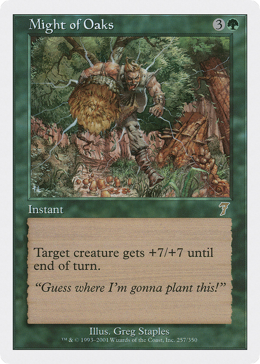 Might of Oaks (7ED-257) [7th Edition] Foil MTG Single Wizards of the Coast