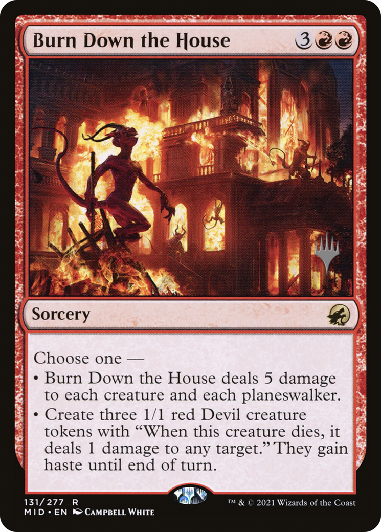 Burn Down the House (PPMID-131) [Innistrad: Midnight Hunt Promos] Foil MTG Single Wizards of the Coast