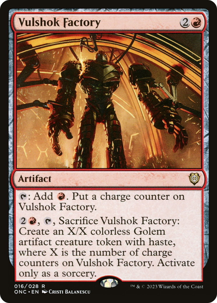 Vulshok Factory (ONC-016) [Phyrexia: All Will Be One Commander] MTG Single Wizards of the Coast