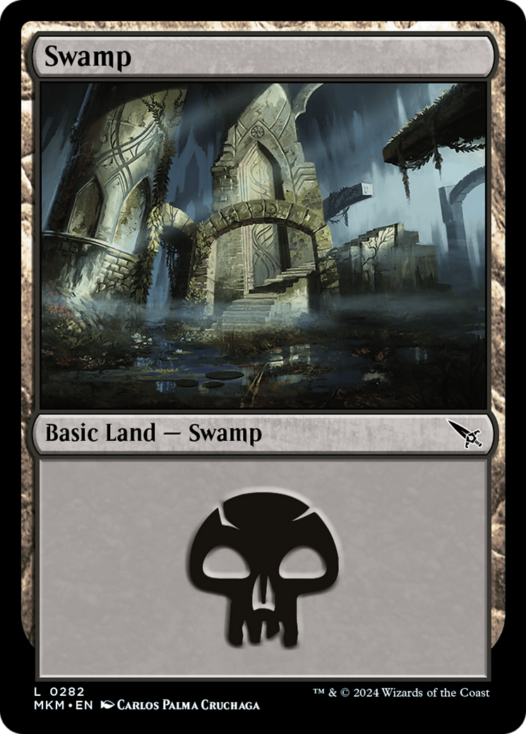 Swamp (0282) (MKM-282) [Murders at Karlov Manor] Foil MTG Single Murders at Karlov Manor