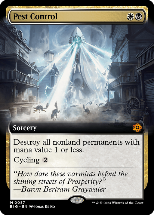 Pest Control (BIG-087) [The Big Score] (Extended Art) Foil MTG Single Wizards of the Coast