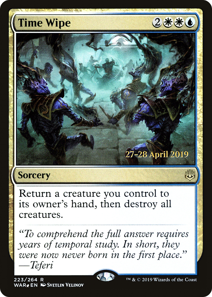 Time Wipe (PRE-223) [War of the Spark Promos] Foil MTG Single Wizards of the Coast