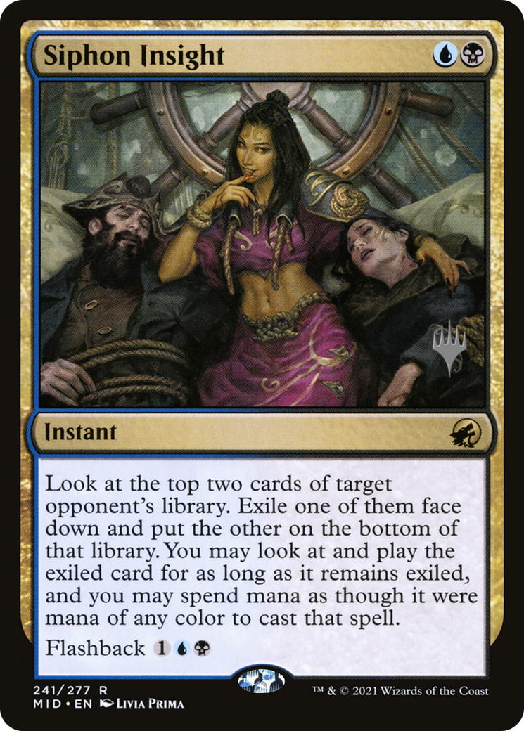 Siphon Insight (PPMID-241) [Innistrad: Midnight Hunt Promos] Foil MTG Single Wizards of the Coast