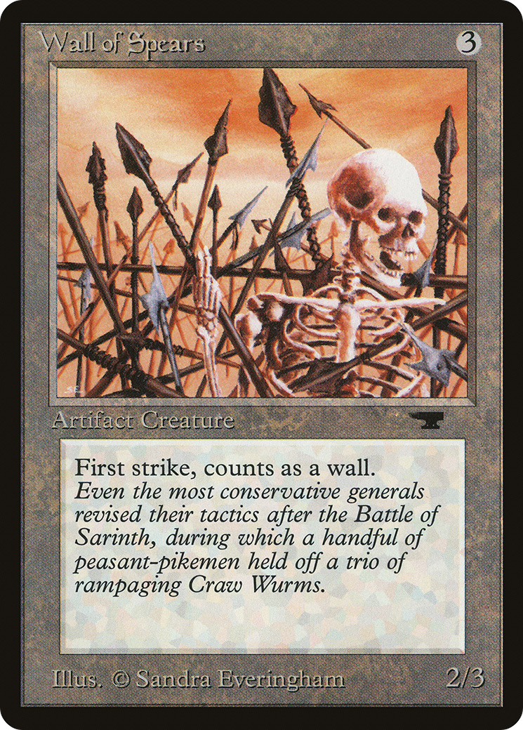 Wall of Spears (ATQ-) [Oldschool] Antiquities MTG Single Wizards of the Coast