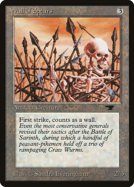 Wall of Spears (ATQ-) [Oldschool] Antiquities MTG Single Wizards of the Coast