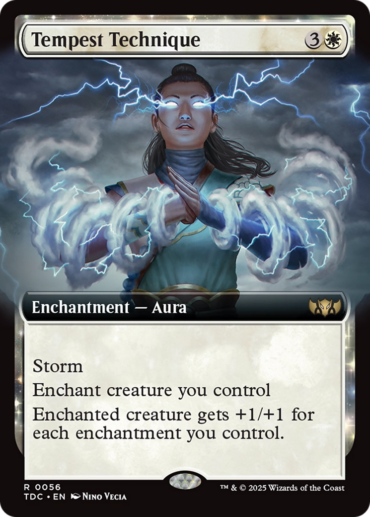 Tempest Technique (Extended Art) (TDC-056) [Commander: Tarkir: Dragonstorm]: (Extended Art) MTG Single Wizards of the Coast