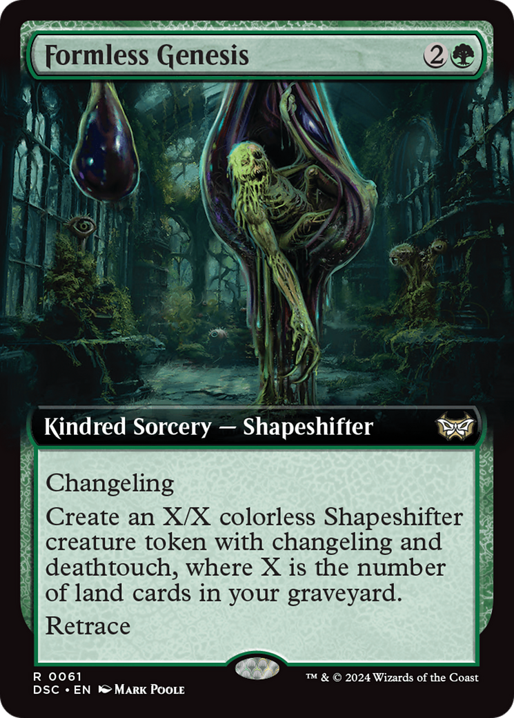 Formless Genesis (DSC-061) [Duskmourn: House of Horror Commander] (Extended Art) MTG Single Wizards of the Coast