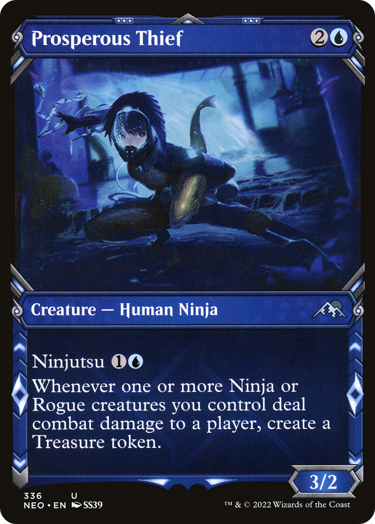 Prosperous Thief (NEO-336) [Kamigawa: Neon Dynasty] (Showcase) MTG Single Wizards of the Coast