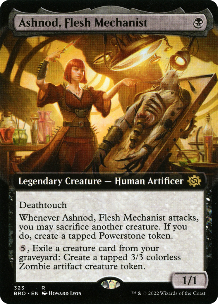 Ashnod, Flesh Mechanist (BRO-323) [The Brothers' War] (Extended Art) MTG Single Wizards of the Coast