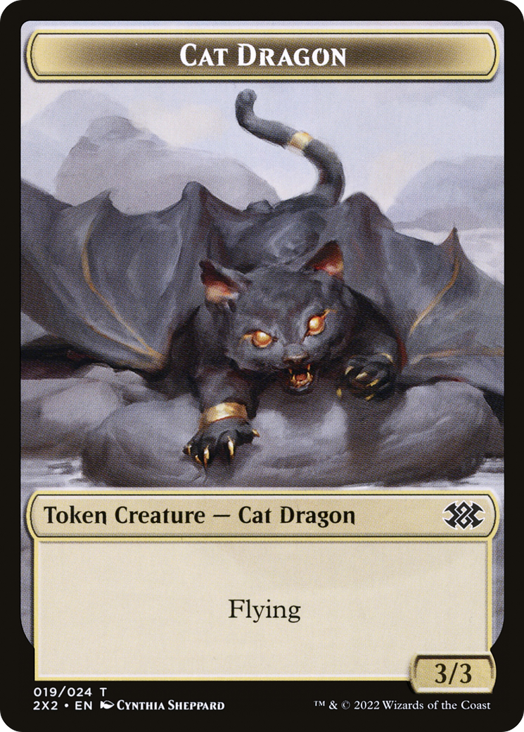 Cat Dragon (T2X2-019) [Tokens] Double Masters 2022 Tokens MTG Single Wizards of the Coast
