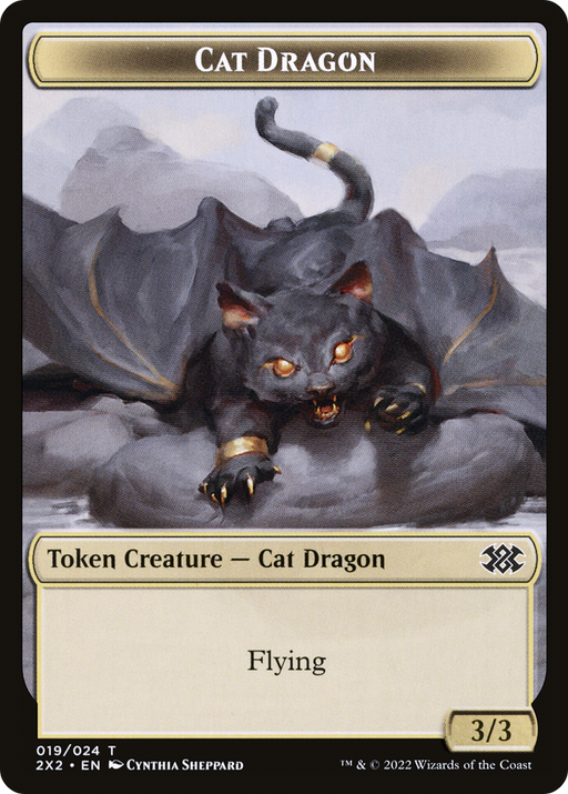 Cat Dragon (T2X2-019) [Tokens] Double Masters 2022 Tokens MTG Single Wizards of the Coast