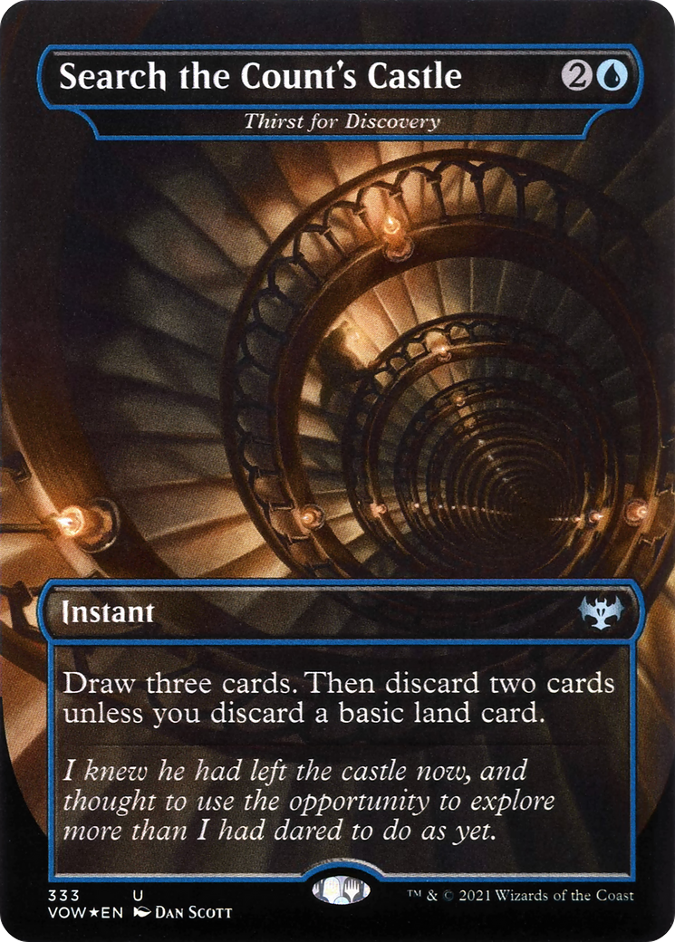 Search the Count's Castle - Thirst for Discovery (VOW-333) [Innistrad: Crimson Vow] (Borderless) Foil MTG Single Wizards of the Coast