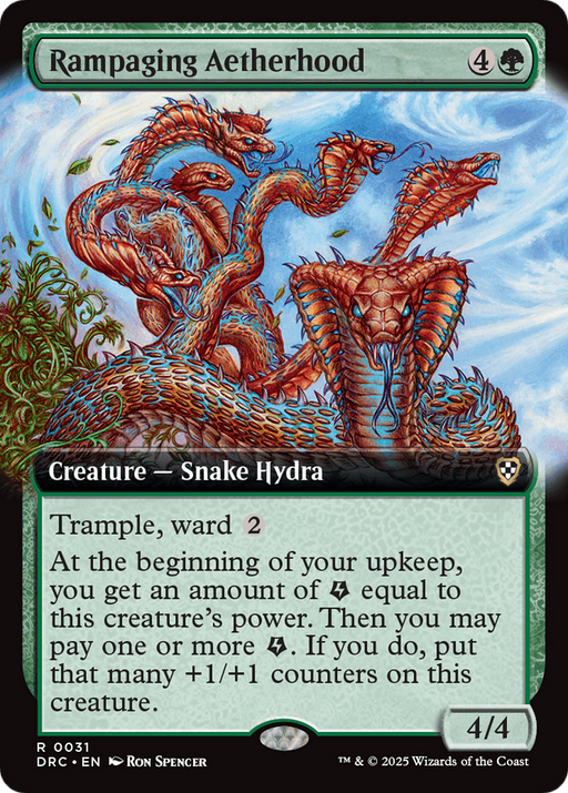 Rampaging Aetherhood (DRC-031) [Commander: Aetherdrift] (Extended Art) MTG Single Wizards of the Coast