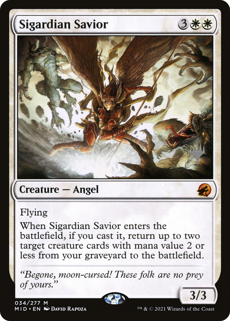 Sigardian Savior (PPMID-034) [Innistrad: Midnight Hunt Promos] Foil MTG Single Wizards of the Coast