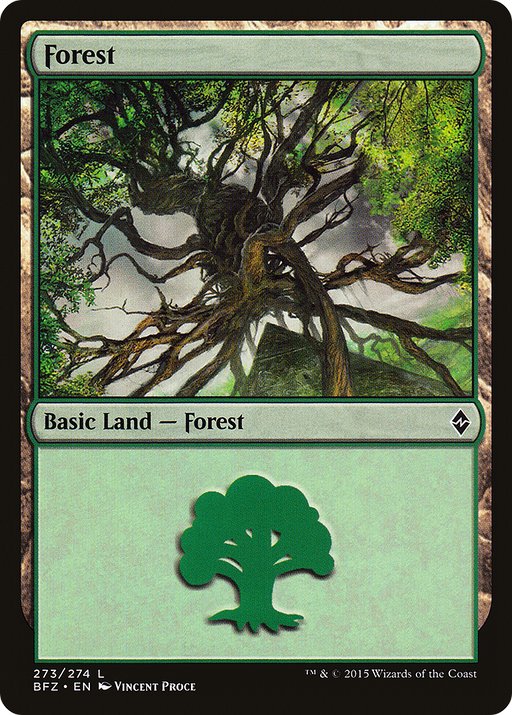 Forest (273) (BFZ-273) [Battle for Zendikar] MTG Single Wizards of the Coast