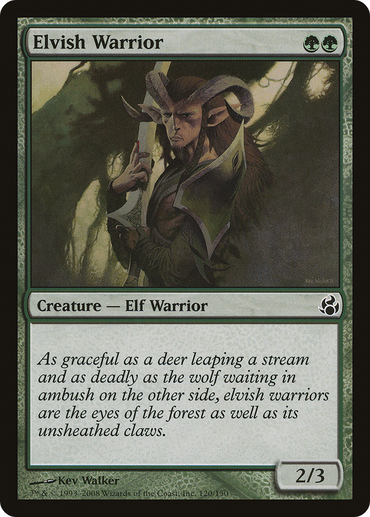 Elvish Warrior (MOR-120) [Morningtide] Foil MTG Single Wizards of the Coast