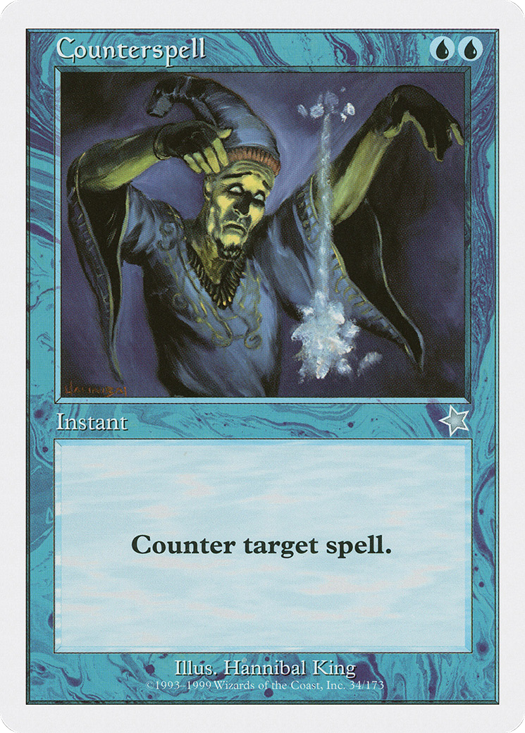 Counterspell (S99-034) [Misc] Starter 1999 MTG Single Wizards of the Coast
