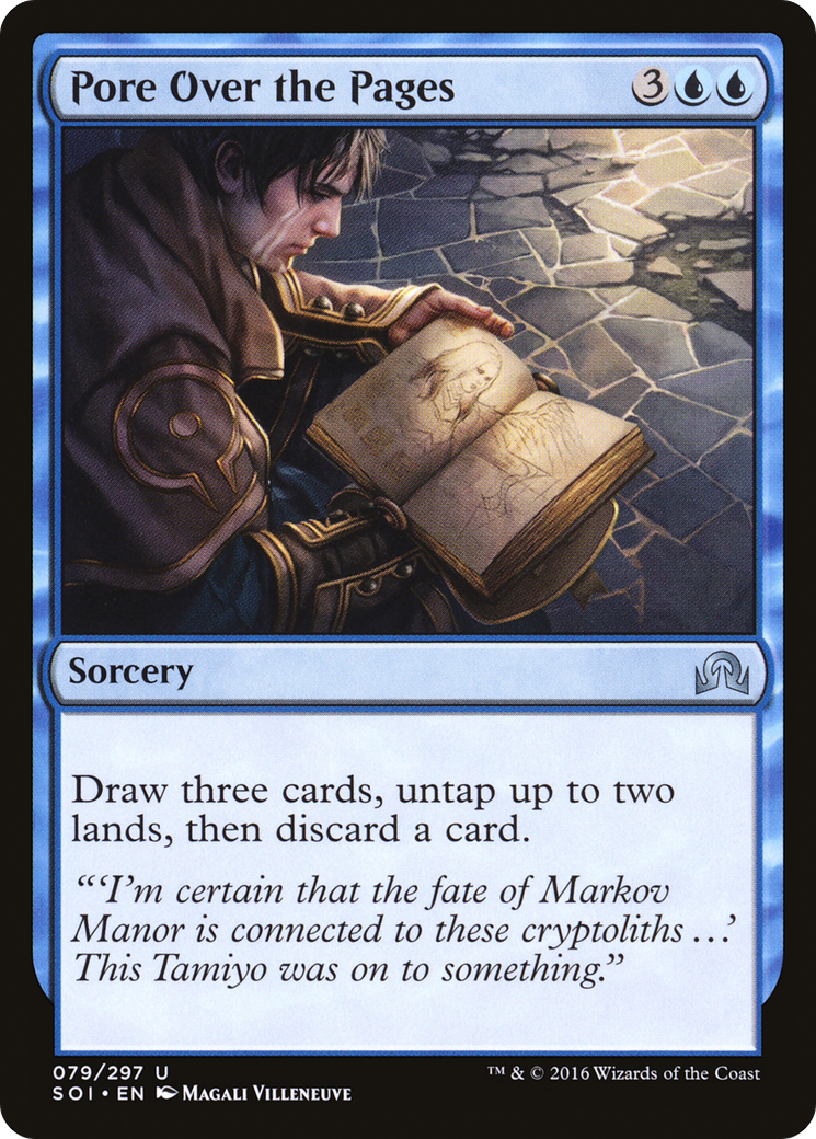 Pore Over the Pages (SOI-079) [Shadows over Innistrad] Foil MTG Single Wizards of the Coast