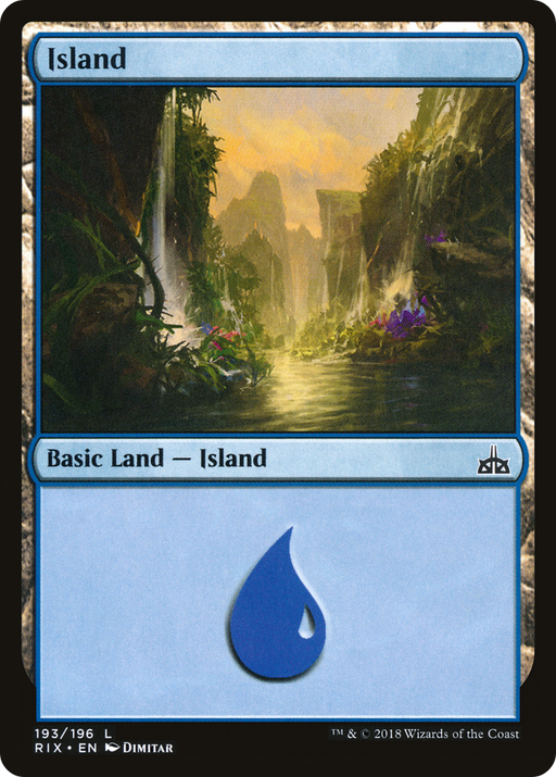 Island (RIX-193) [Rivals of Ixalan] Foil MTG Single Wizards of the Coast