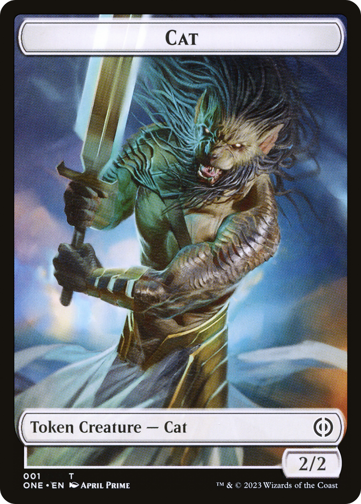 Cat Token [Tokens] Phyrexia: All Will Be One Tokens MTG Single Magic: The Gathering