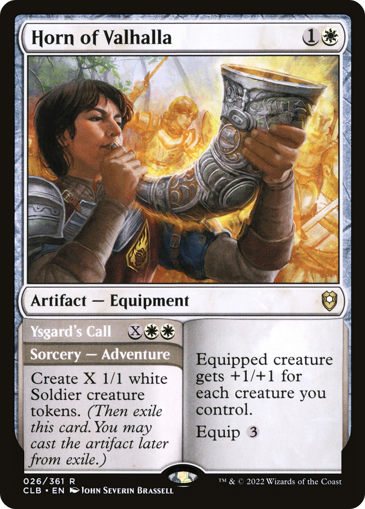 Horn of Valhalla // Ysgard's Call (CLB-026) [Commander Legends: Battle for Baldur's Gate] MTG Single Wizards of the Coast