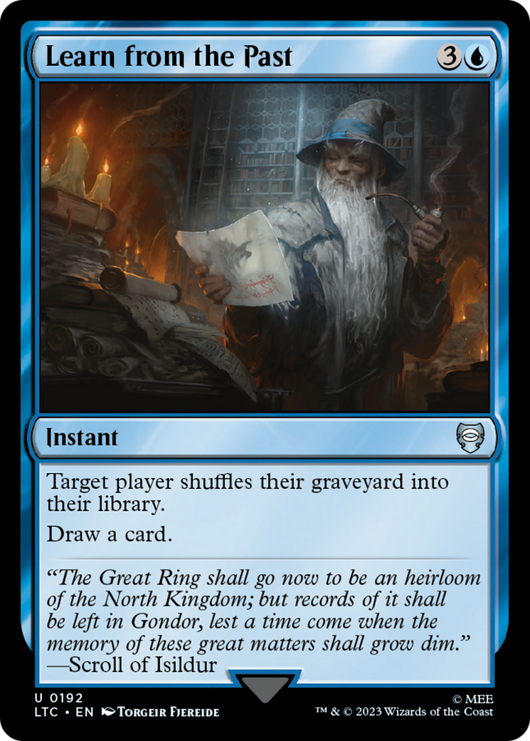 Learn from the Past (LTC-192) [Tales of Middle-earth Commander] MTG Single Wizards of the Coast