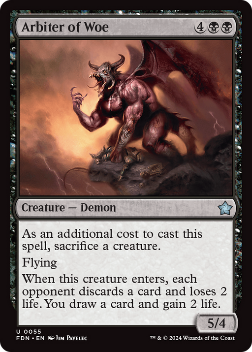Arbiter of Woe (FDN-055) [Foundations] MTG Single Wizards of the Coast